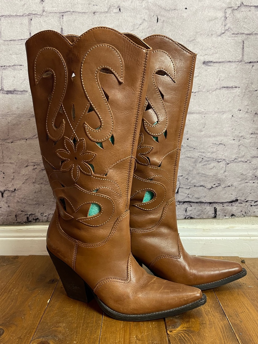 Carlos Santana Womens size 7M Silverado leather western cowgirl boots